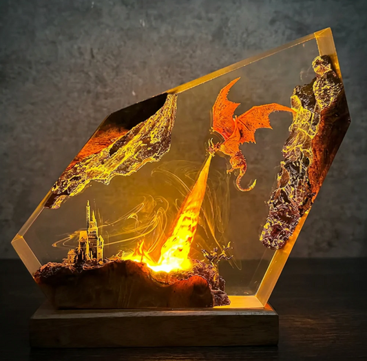 ElowensLamps Handcrafted DragonSiege Lamp