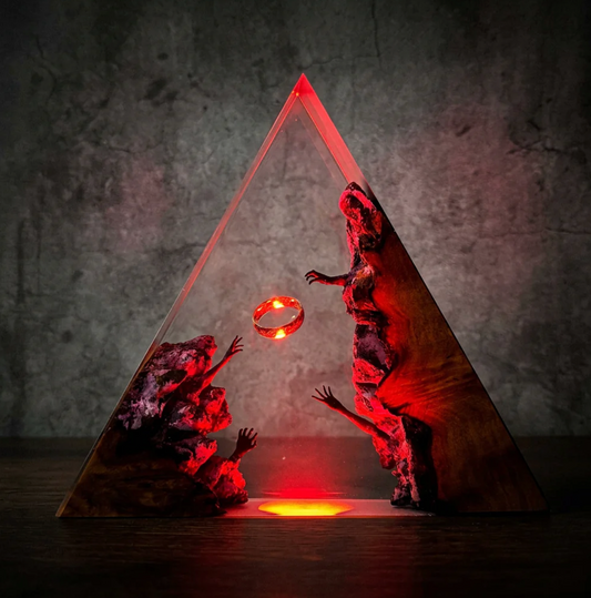 ElowensLamps Handcrafted MountDoom Lamp